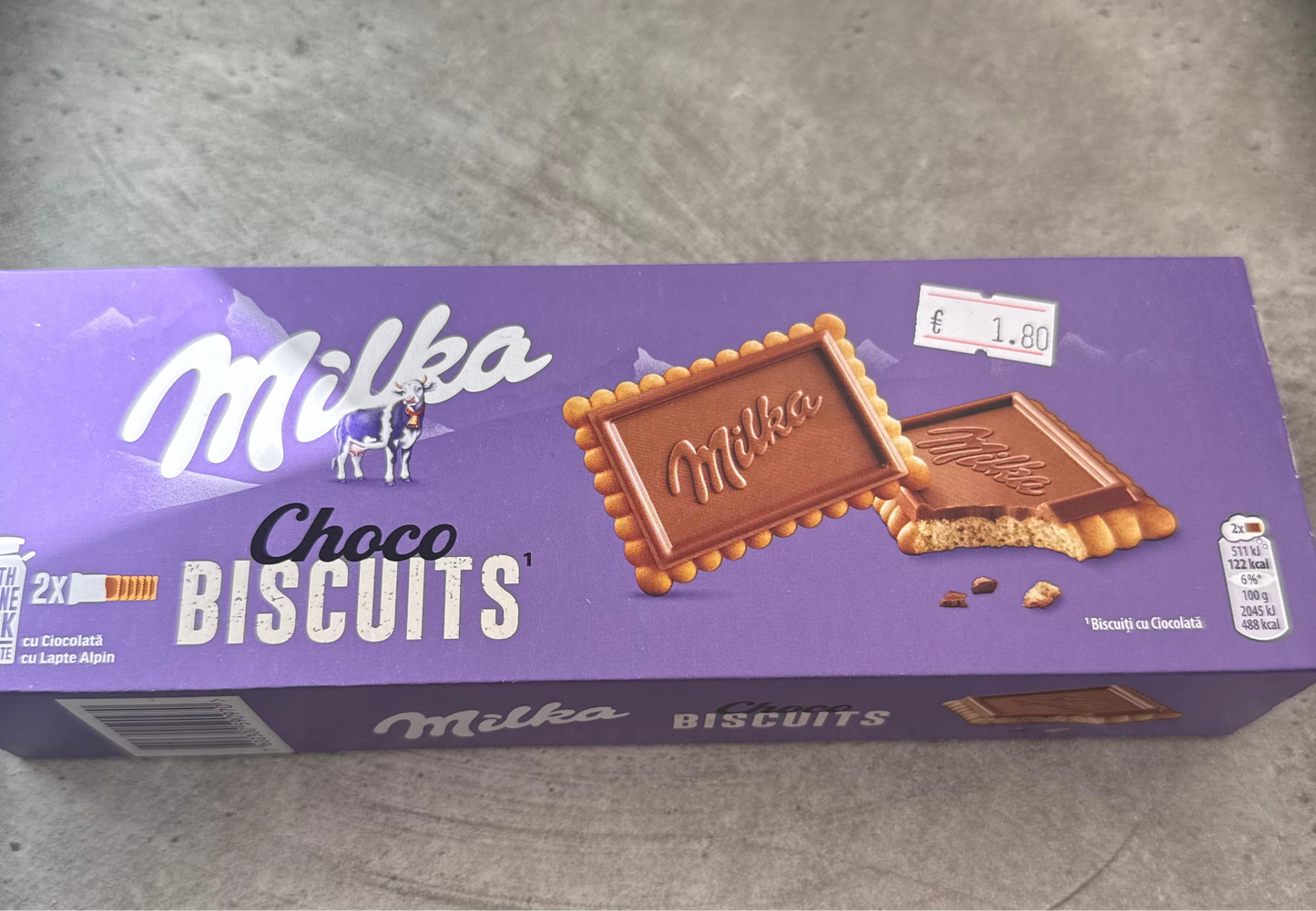 milka choco biscuits