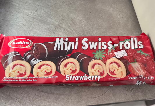 mini swiss-rolls fraise